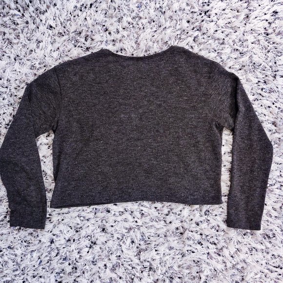 Zara Grey Cropped Rhinestone Skull, Heart, Arrow and Safety Pin - Picture 3 of 5